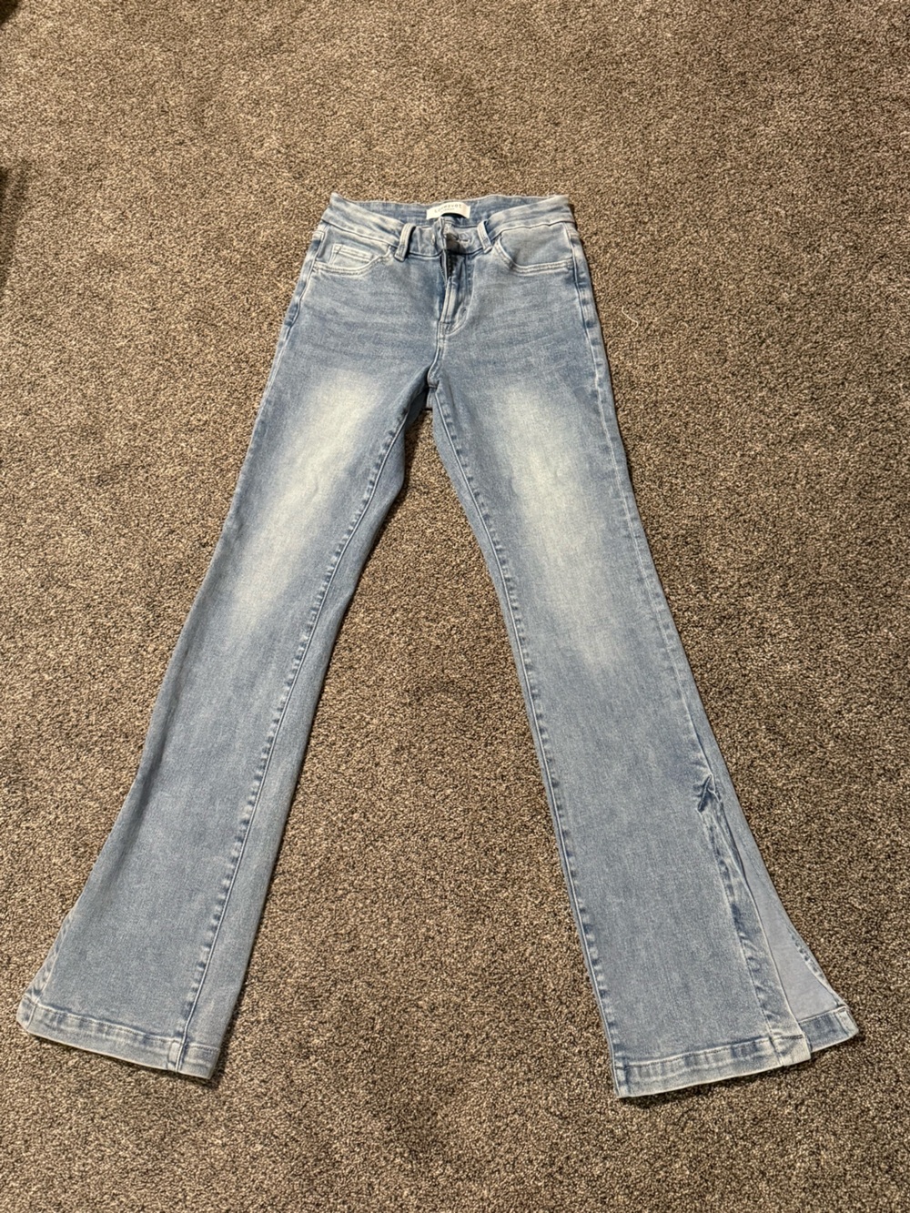 Love ever by Vervet Light Blue Women’s Jeans - Slim Fit with Split Flare 27x32
